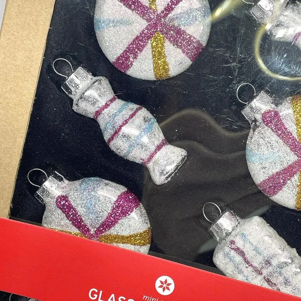 Small Candies Glass Christmas Ornaments Brand NEW Box of 8‎ Target 2013